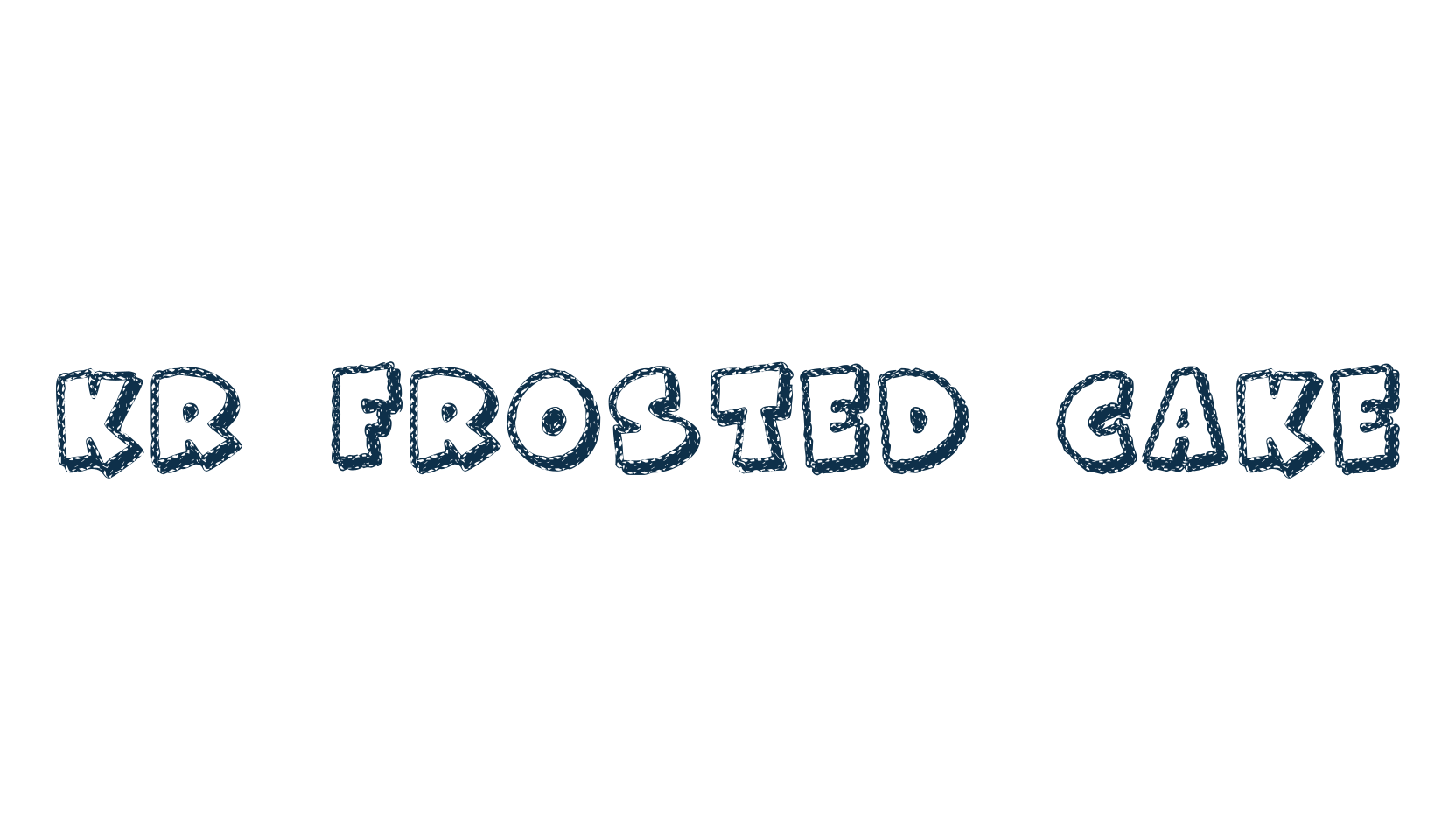 KR Frosted Cake, cartoon font preview