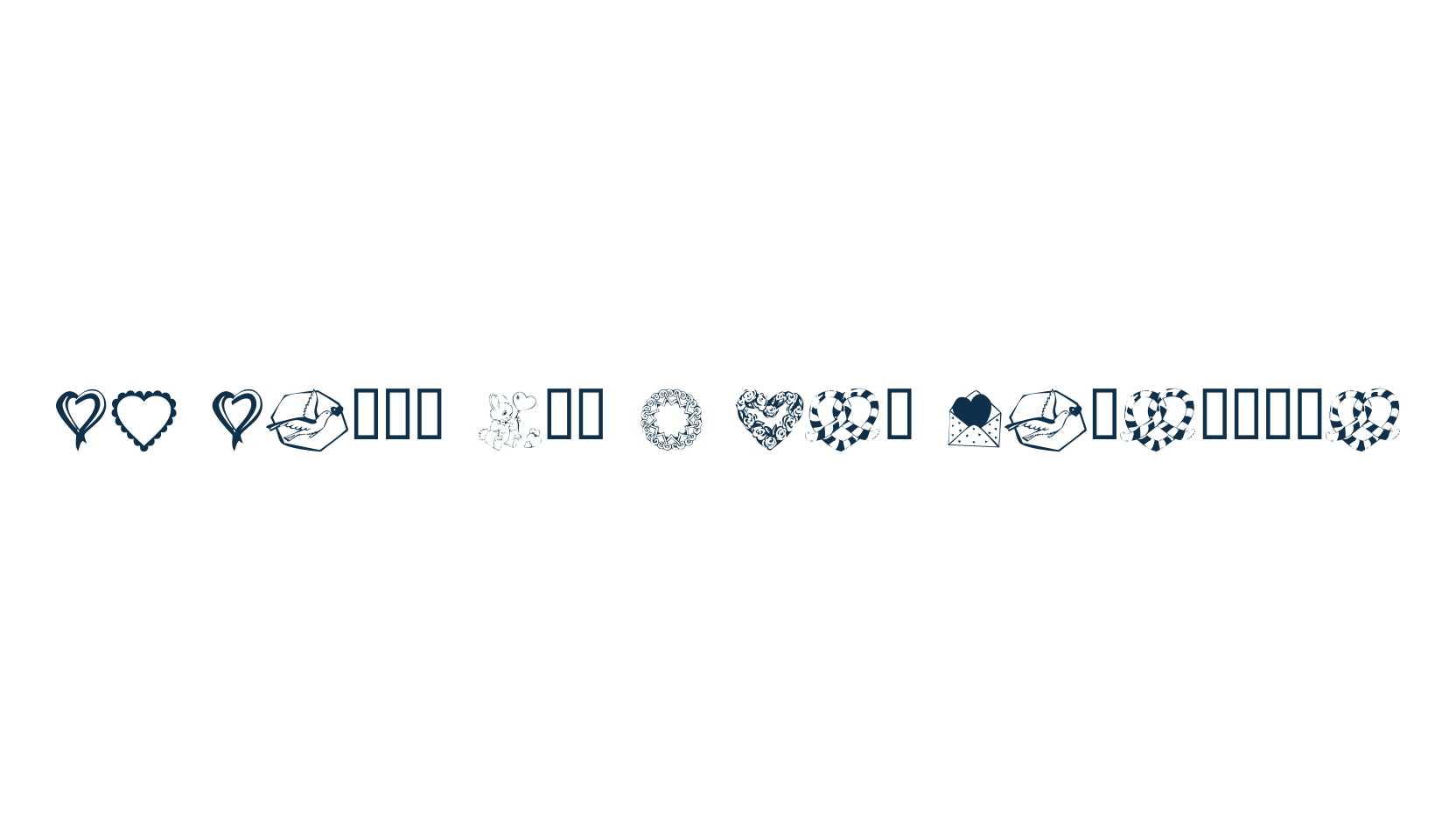 KR Kat's Got A New Valentine, fancy decorative font preview