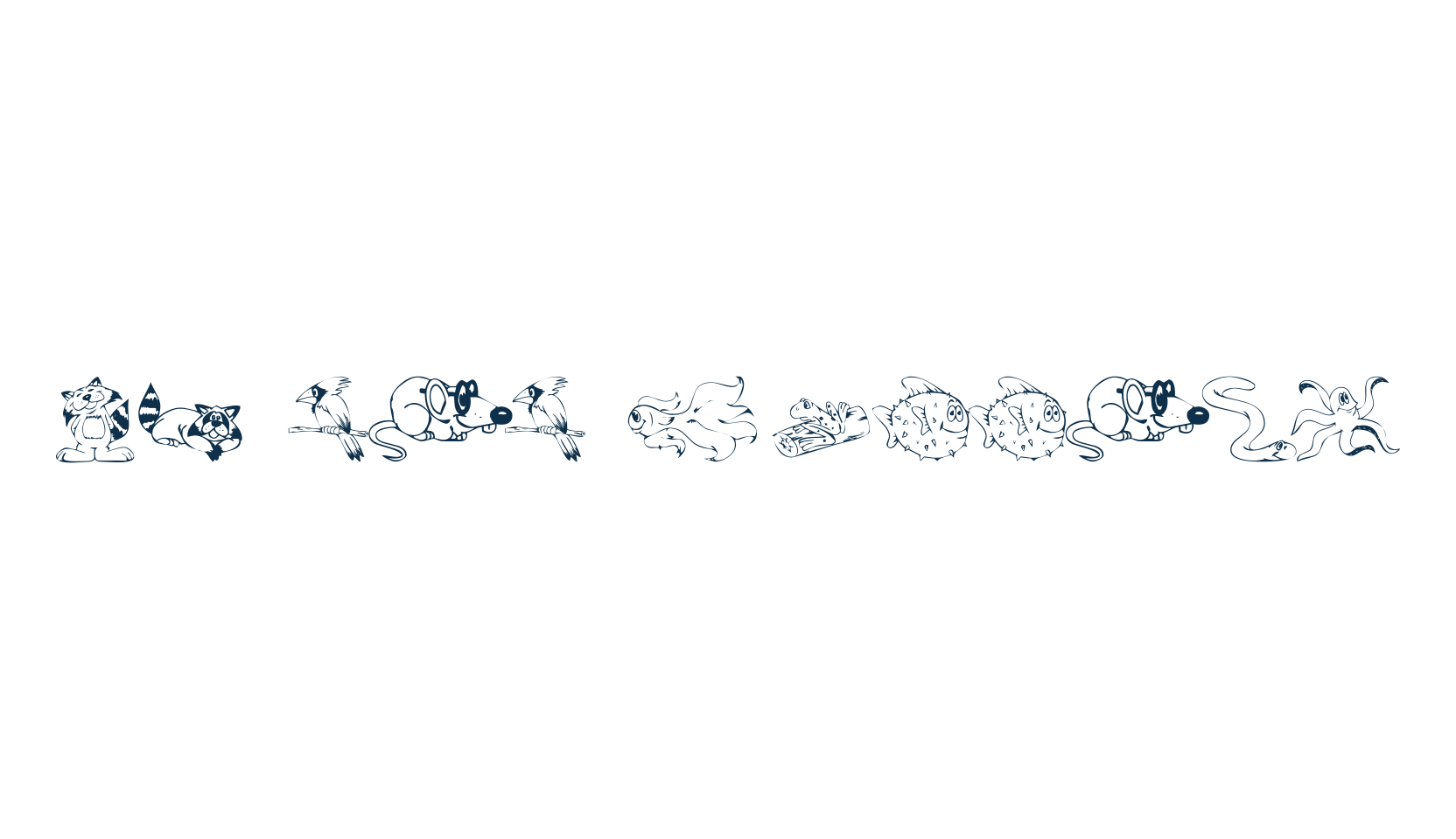 KR Lil Buddies, fancy decorative font preview