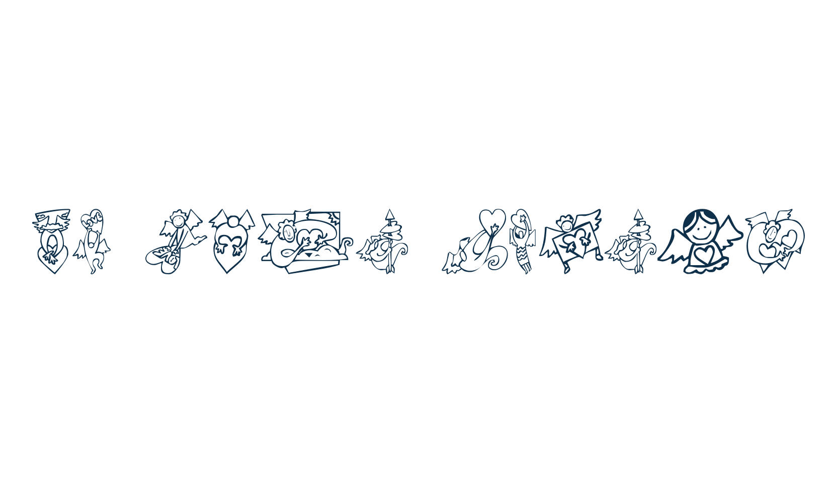 KR Love Angels, display market font preview