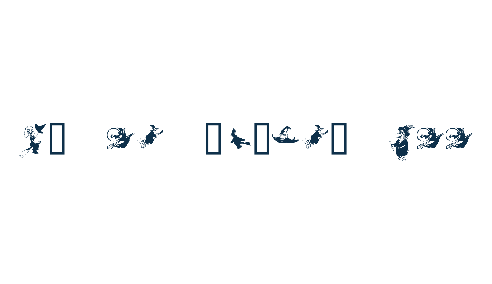 KR Oh Witchy Poo, fancy decorative font preview