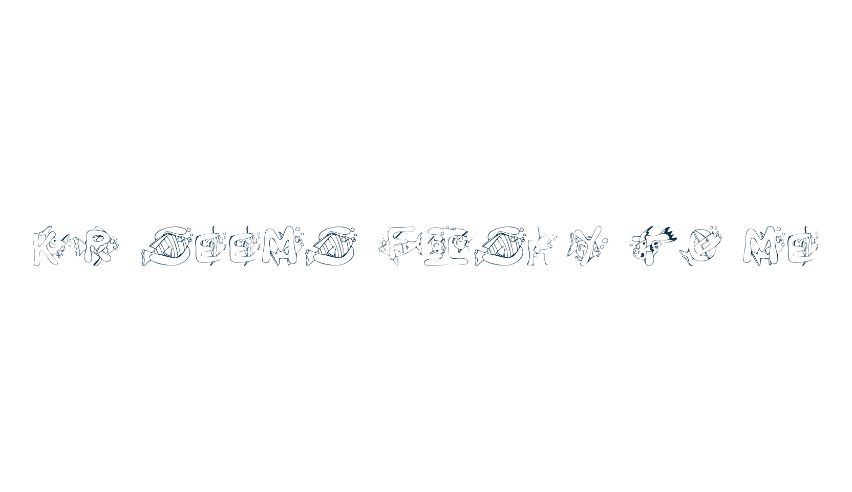 KR Seems Fishy To Me, fancy decorative font preview