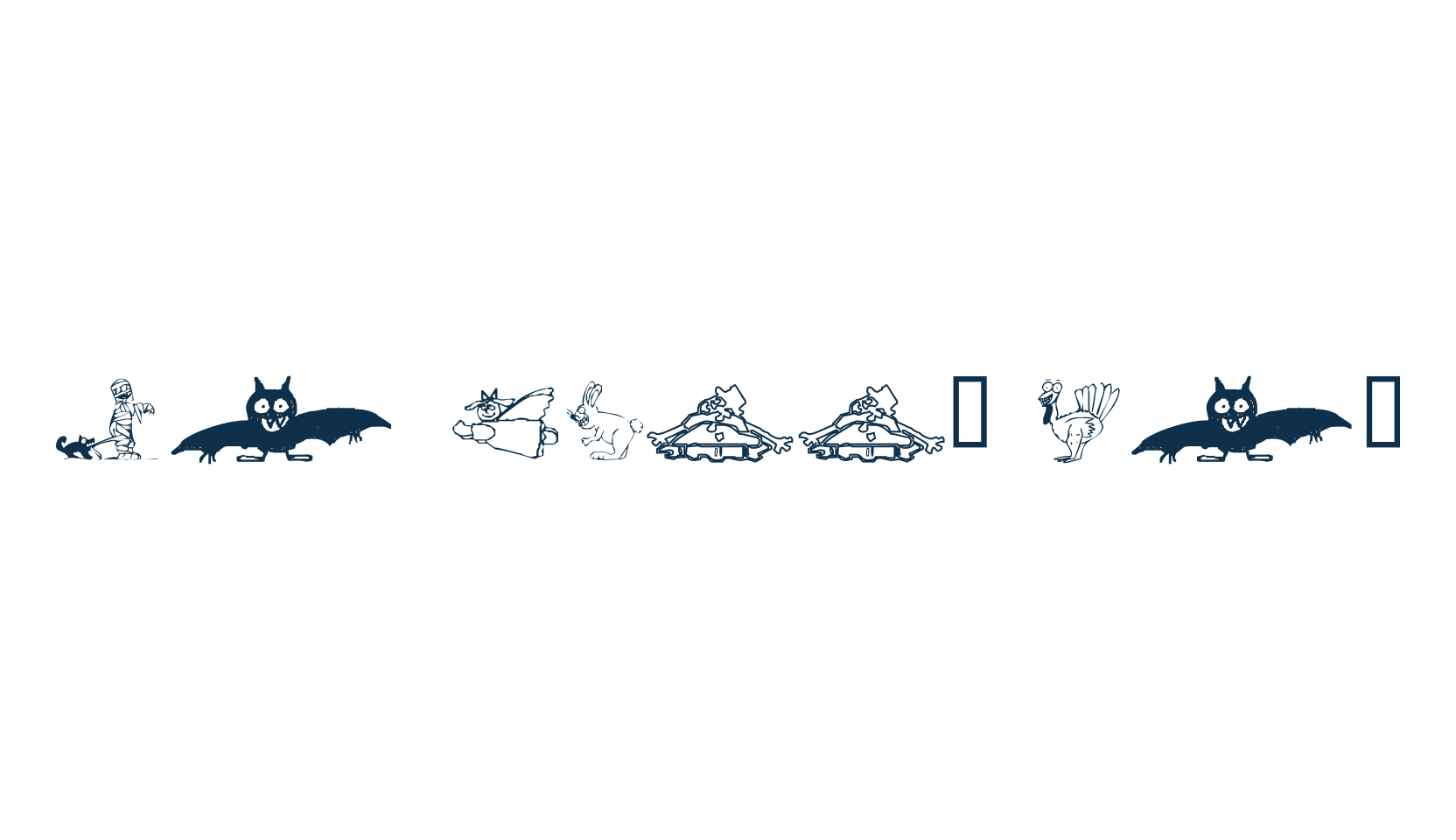 KR Silly Art, fancy decorative font preview
