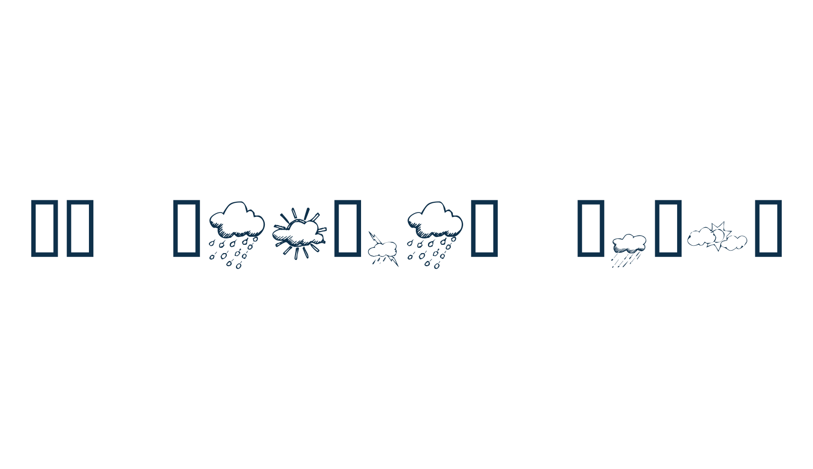 KR Weather Dings, fancy decorative font preview