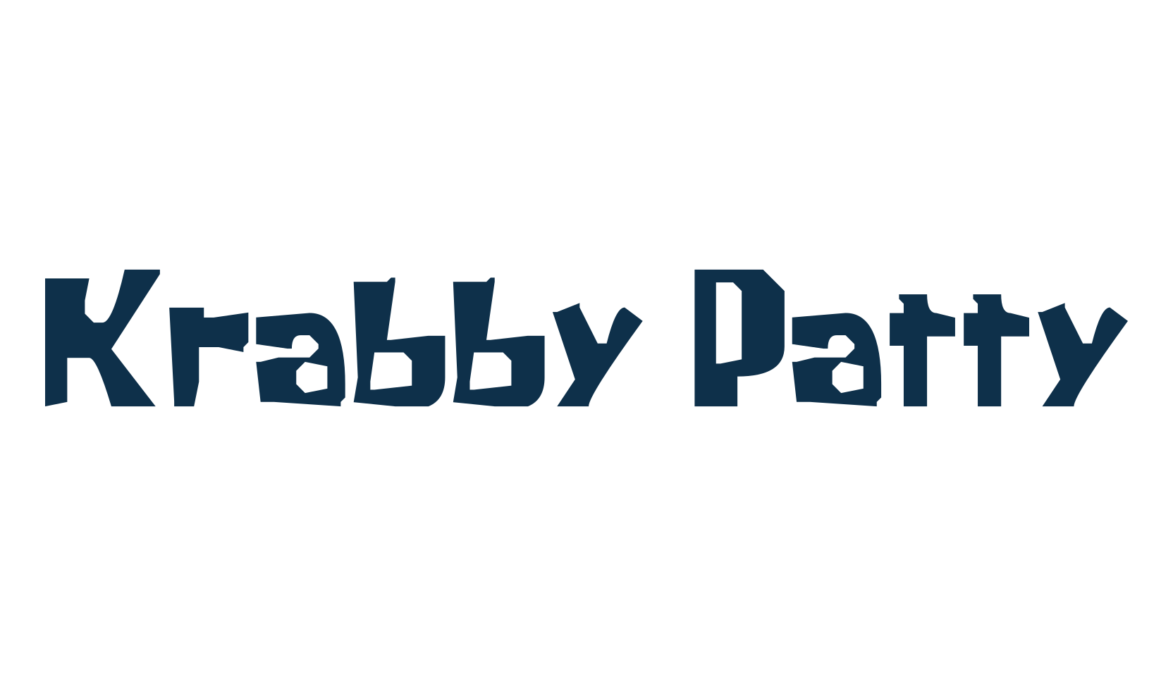 Krabby Patty, fancy cartoon decorative font preview