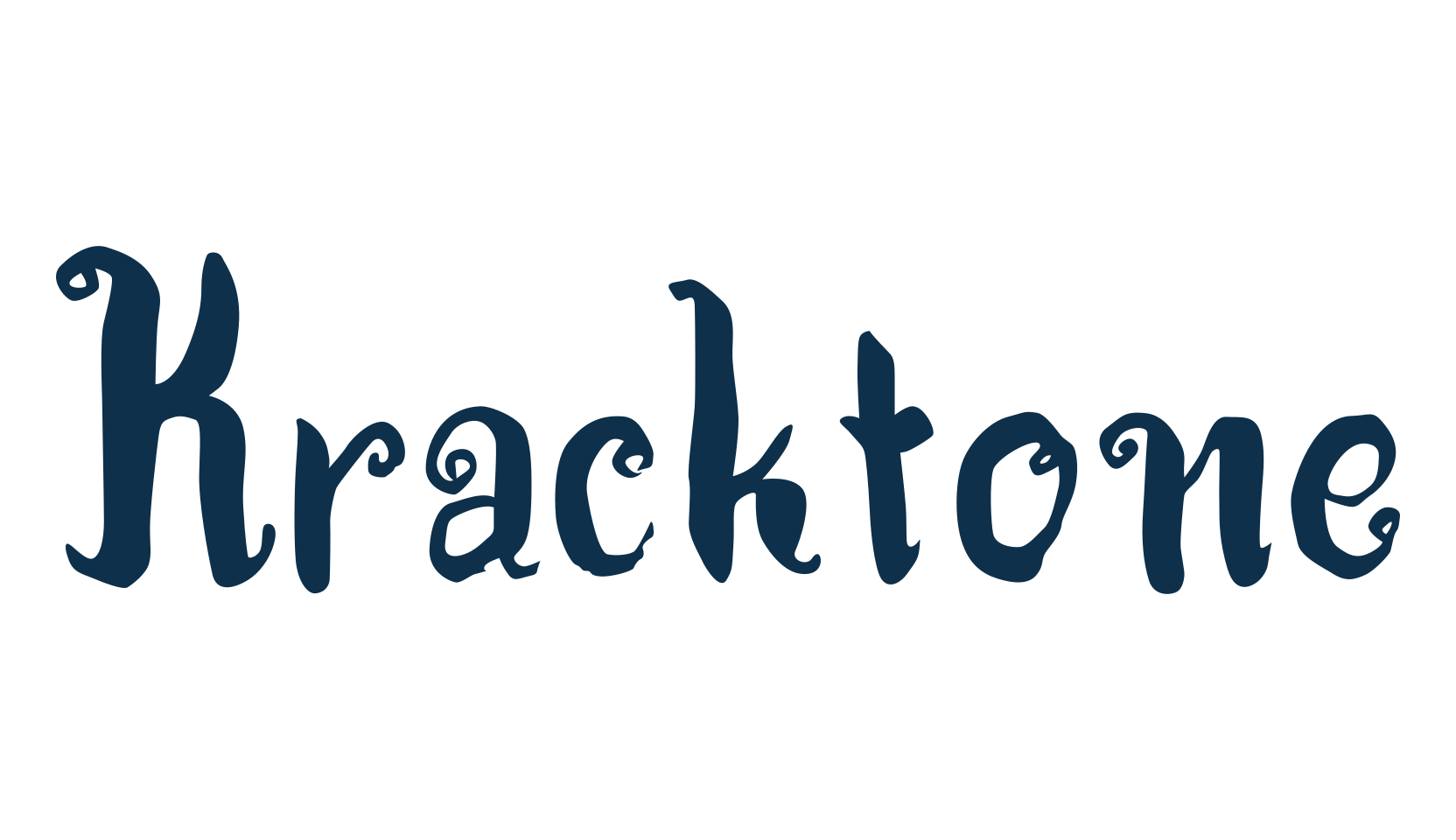 Kracktone, fancy various decorative font preview
