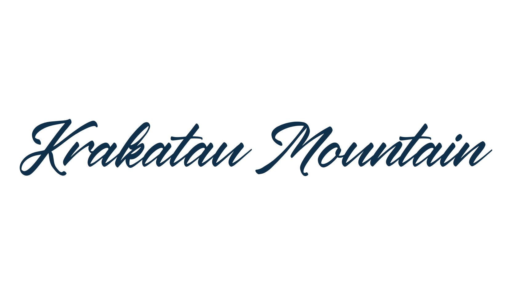 Krakatau Mountain, script calligraphy fancy decorative font preview