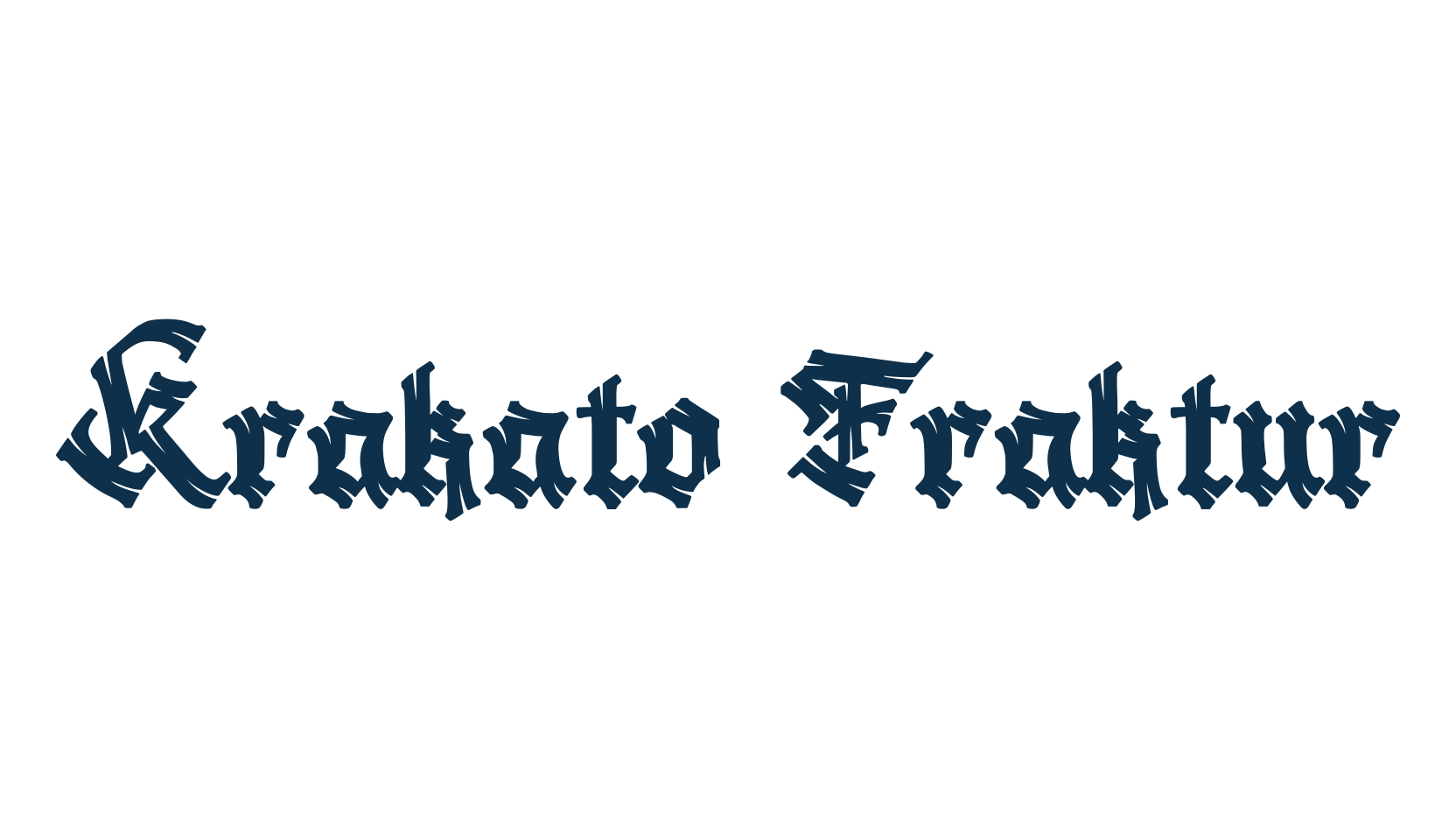 Krakato Fraktur, various font preview
