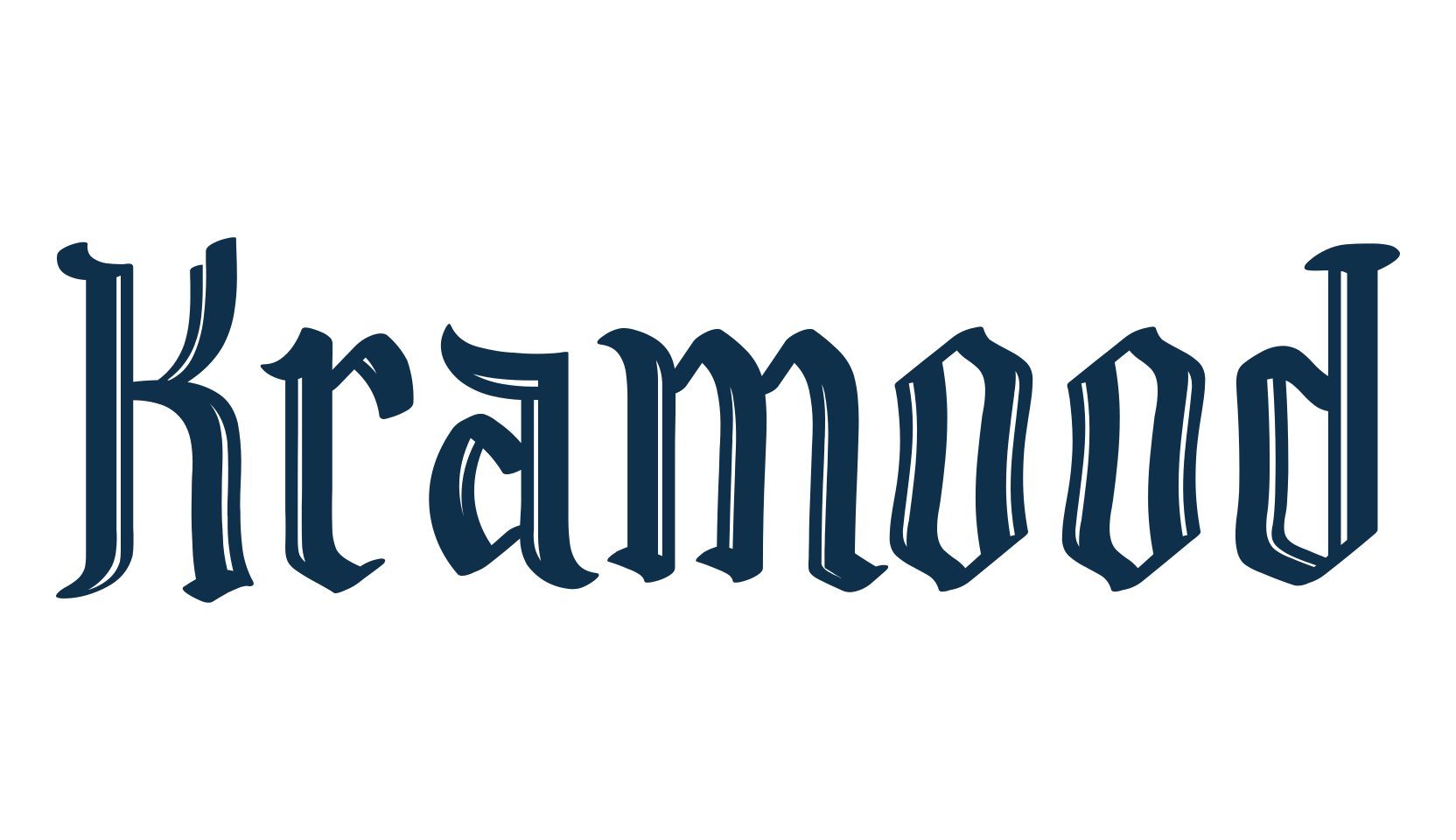 Kramood, modern font preview