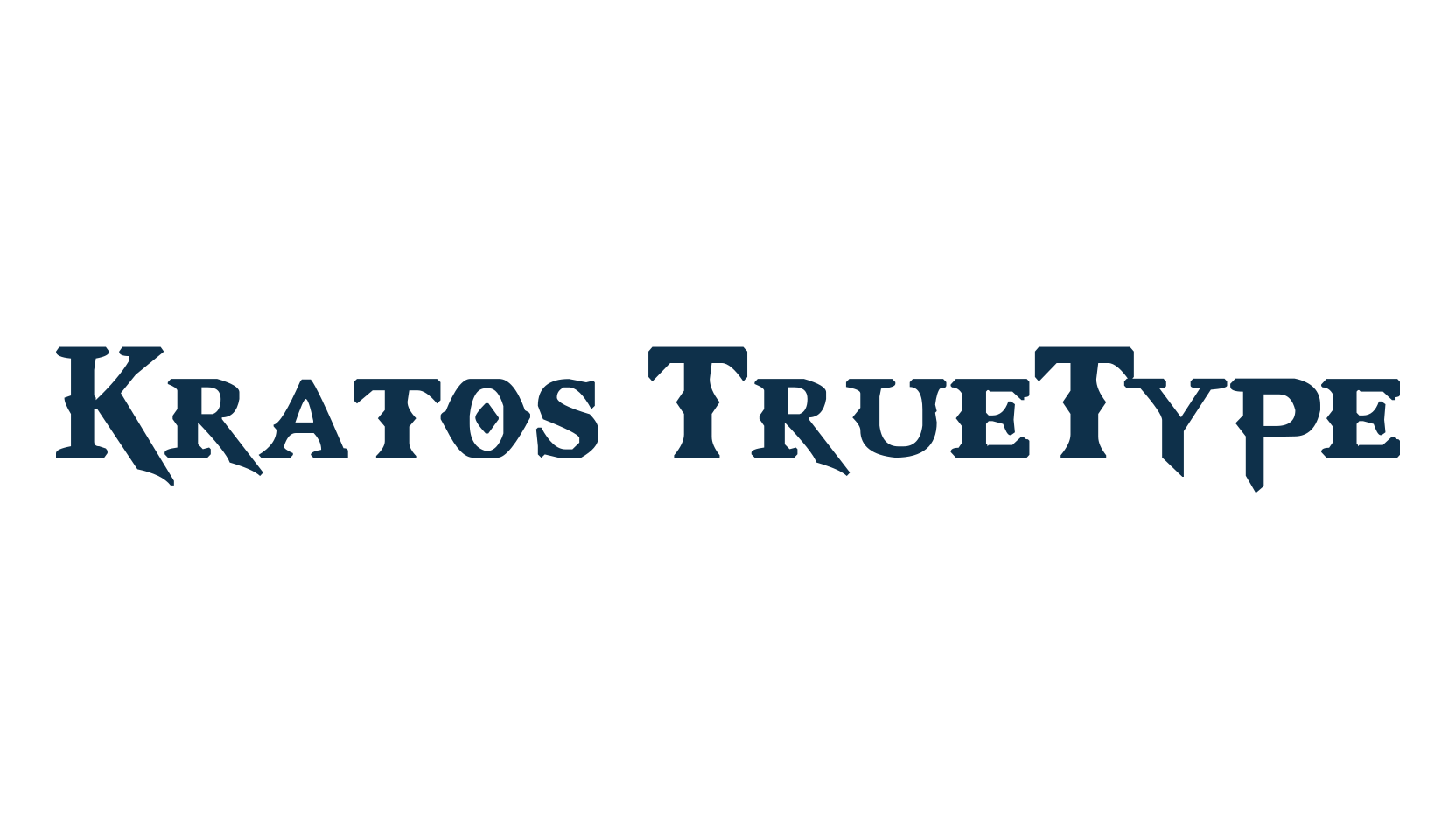 Kratos TrueType, modern font preview