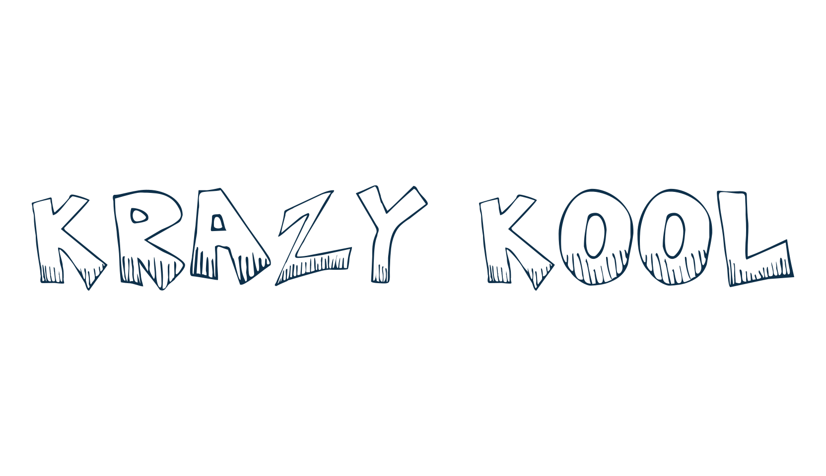 Krazy Kool, fancy cartoon decorative font preview