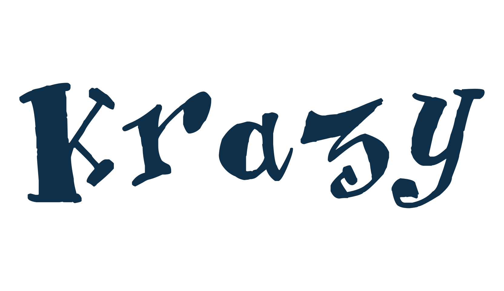 Krazy, cartoon font preview