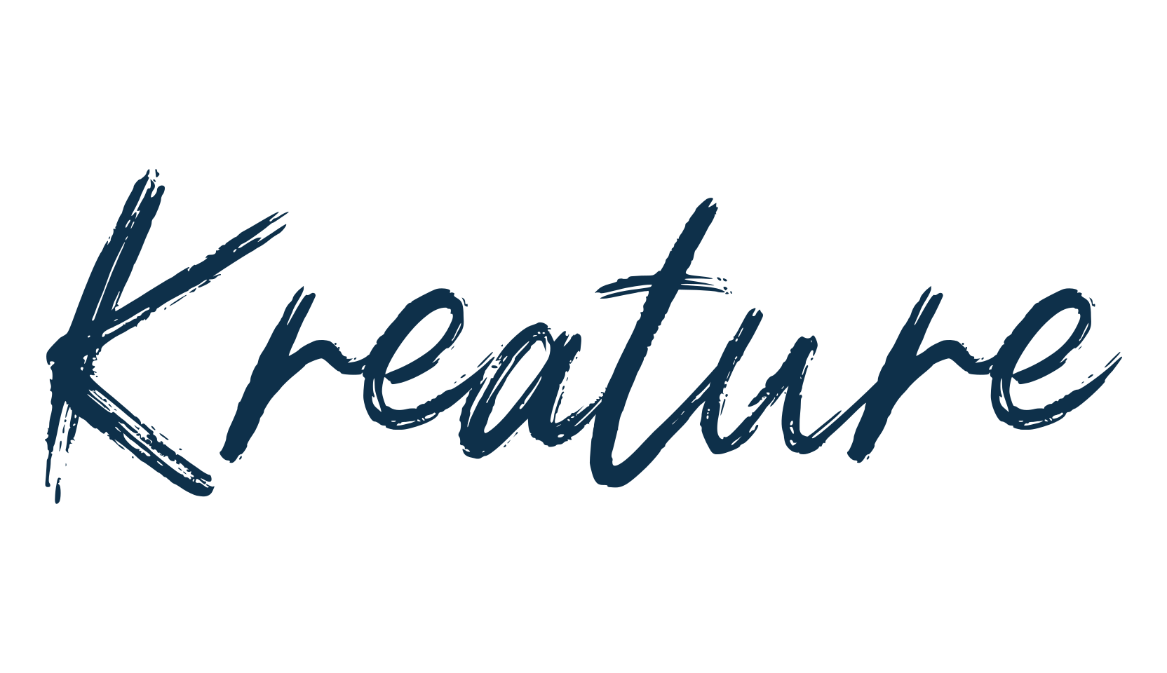 Kreature, script brush fancy decorative calligraphy font preview