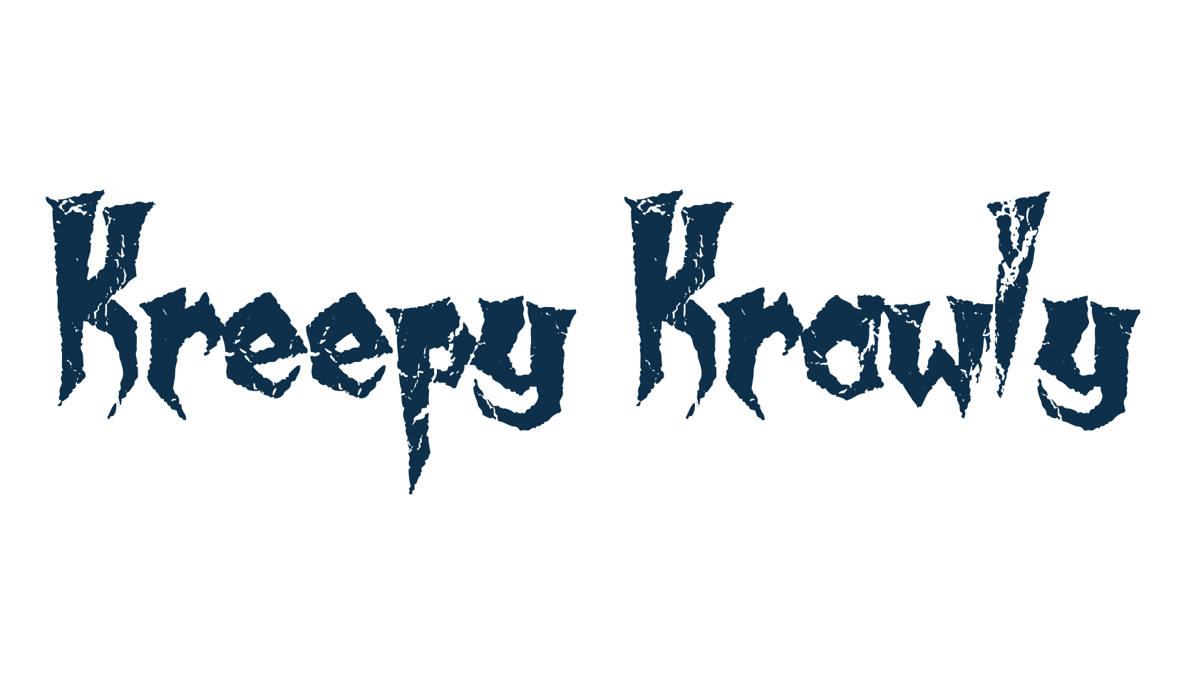 Kreepy Krawly, holiday halloween fancy decorative horror font preview