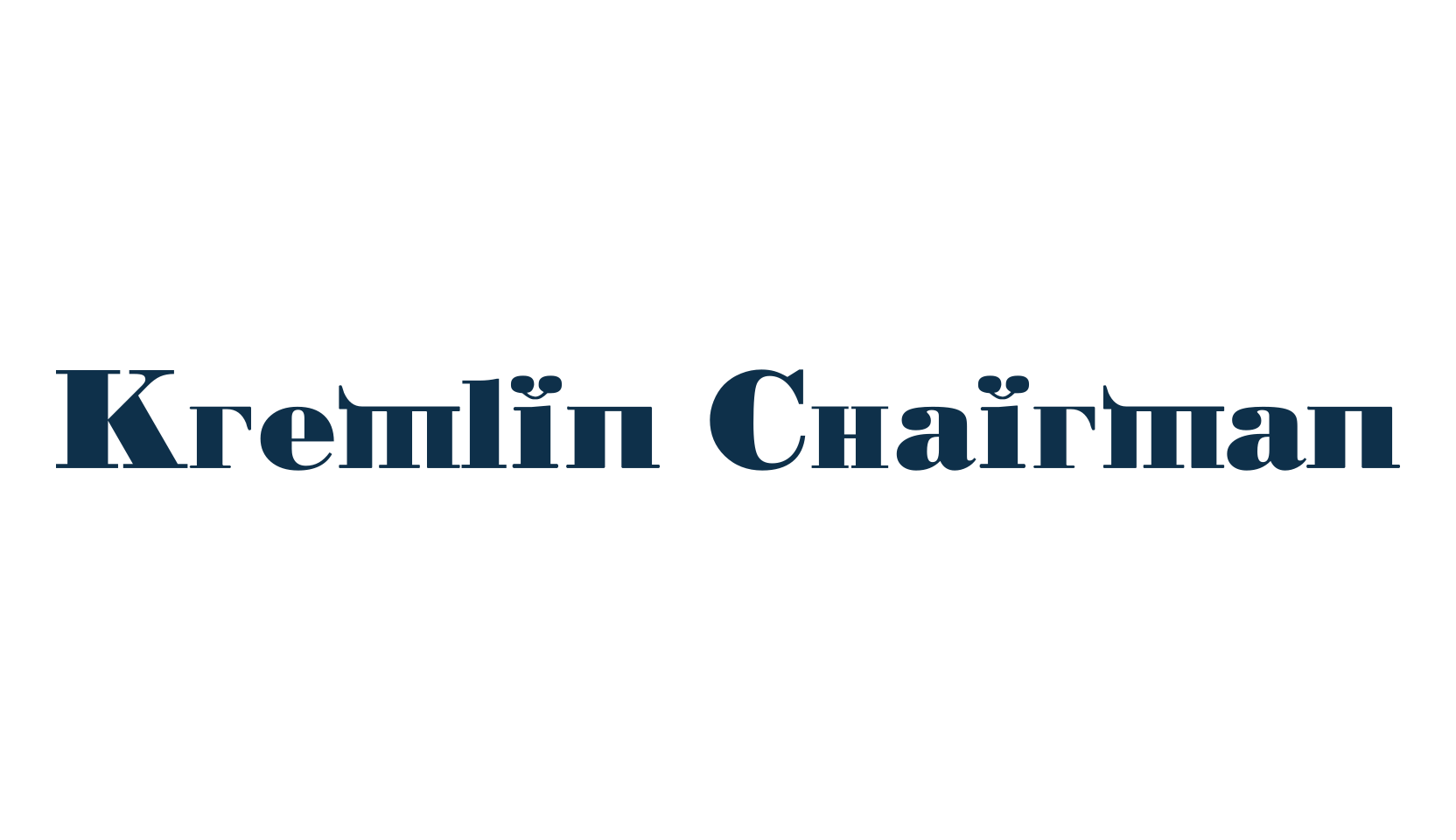 Kremlin Chairman, foreign look russian font preview