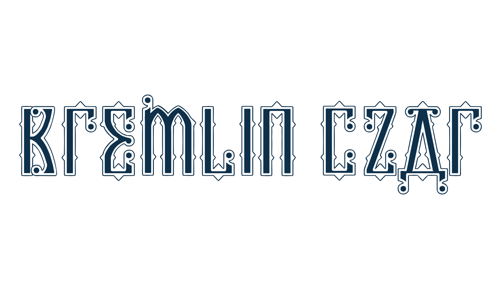 Kremlin Czar, foreign look russian font preview