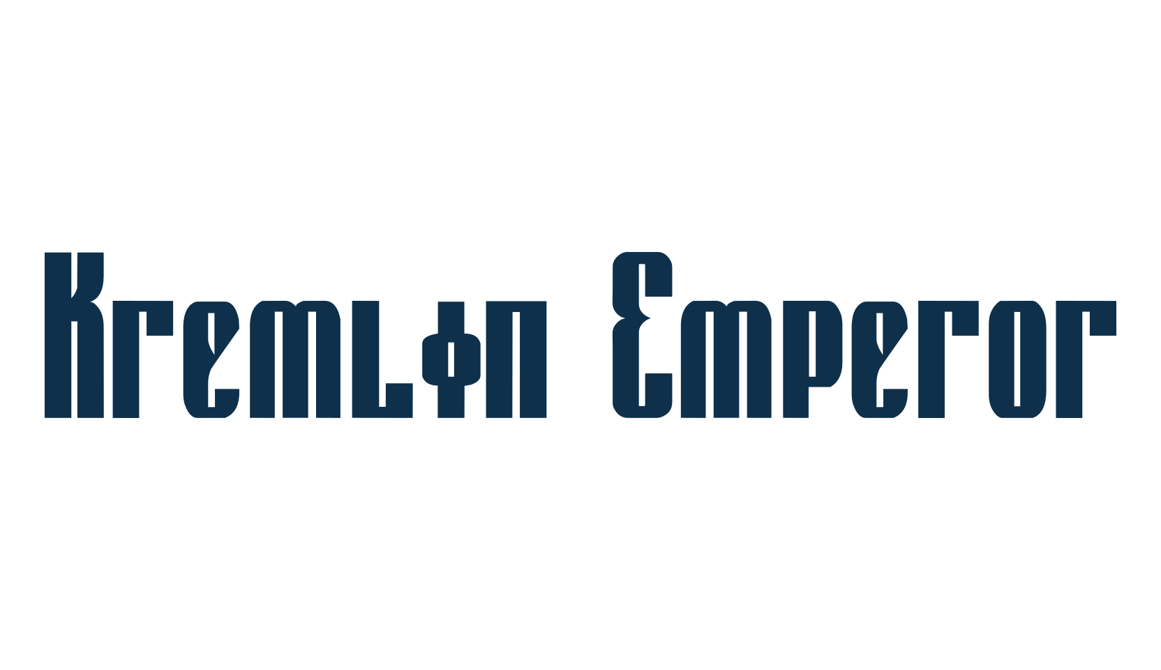 Kremlin Emperor, foreign look russian font preview