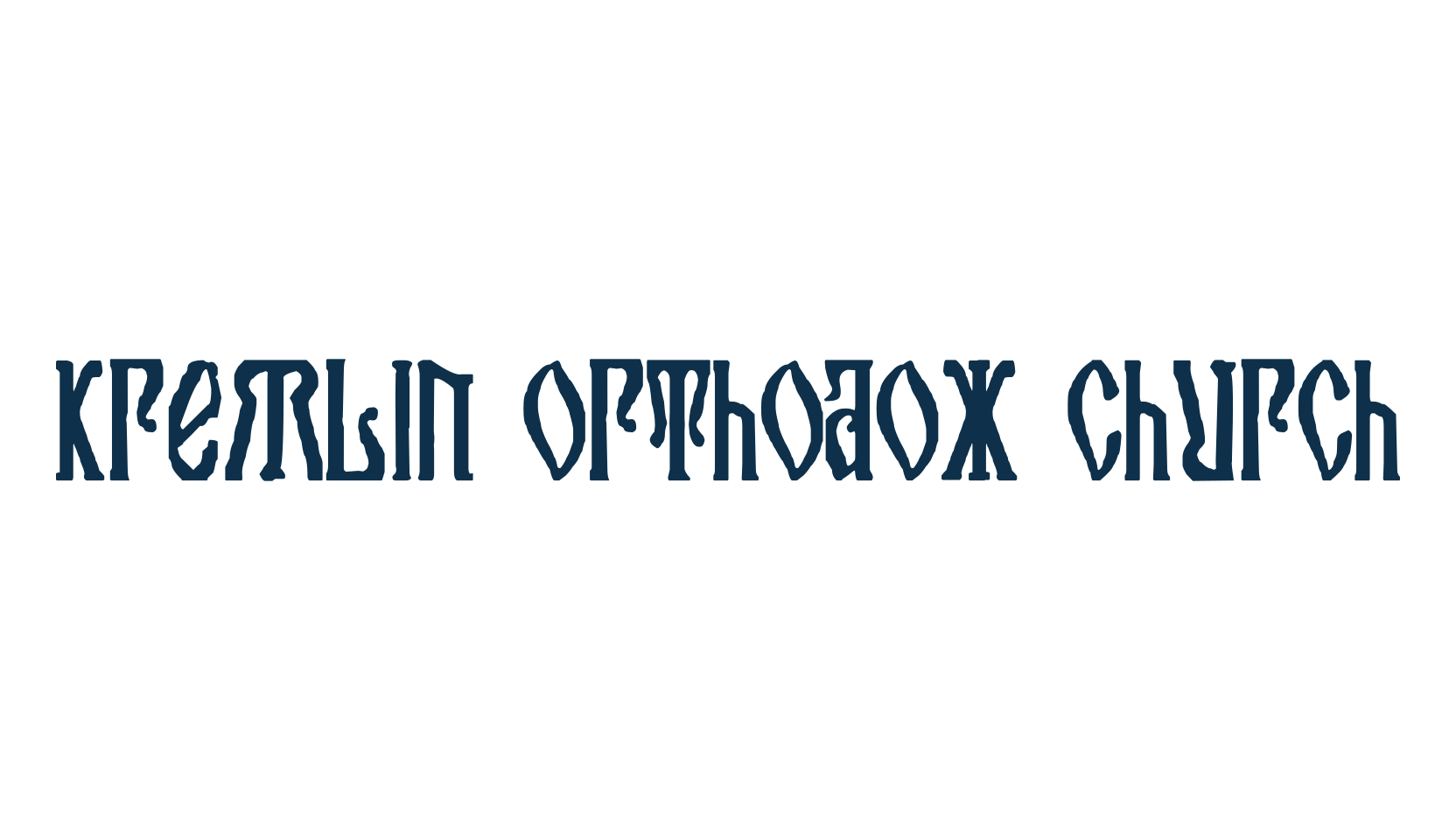 Kremlin Orthodox Church, foreign look russian font preview