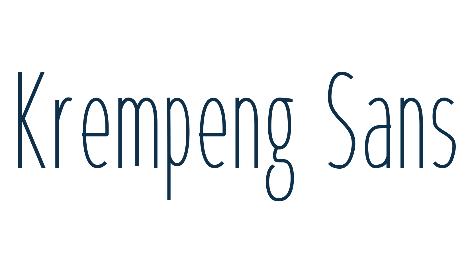 Krempeng Sans, sans serif font preview