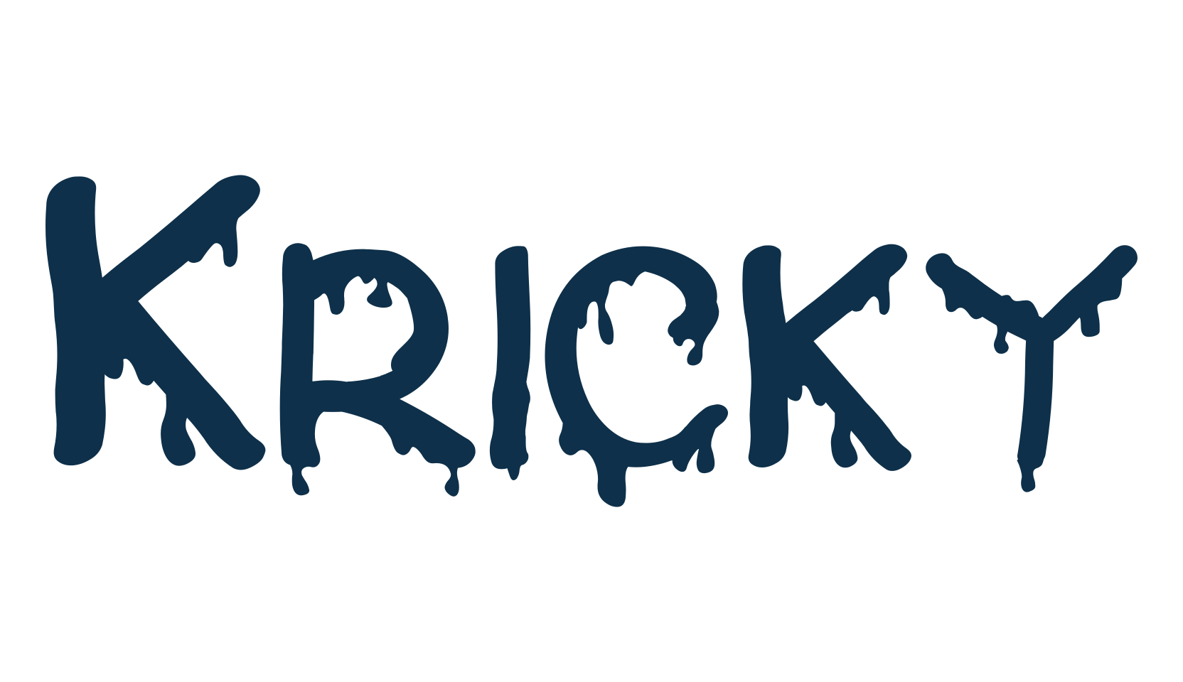 Kricky, holiday halloween fancy decorative horror font preview