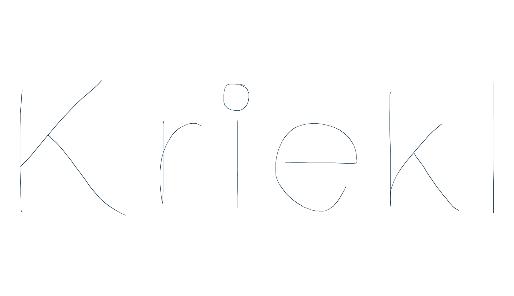 Kriekl, script handwritten fancy decorative calligraphy font preview