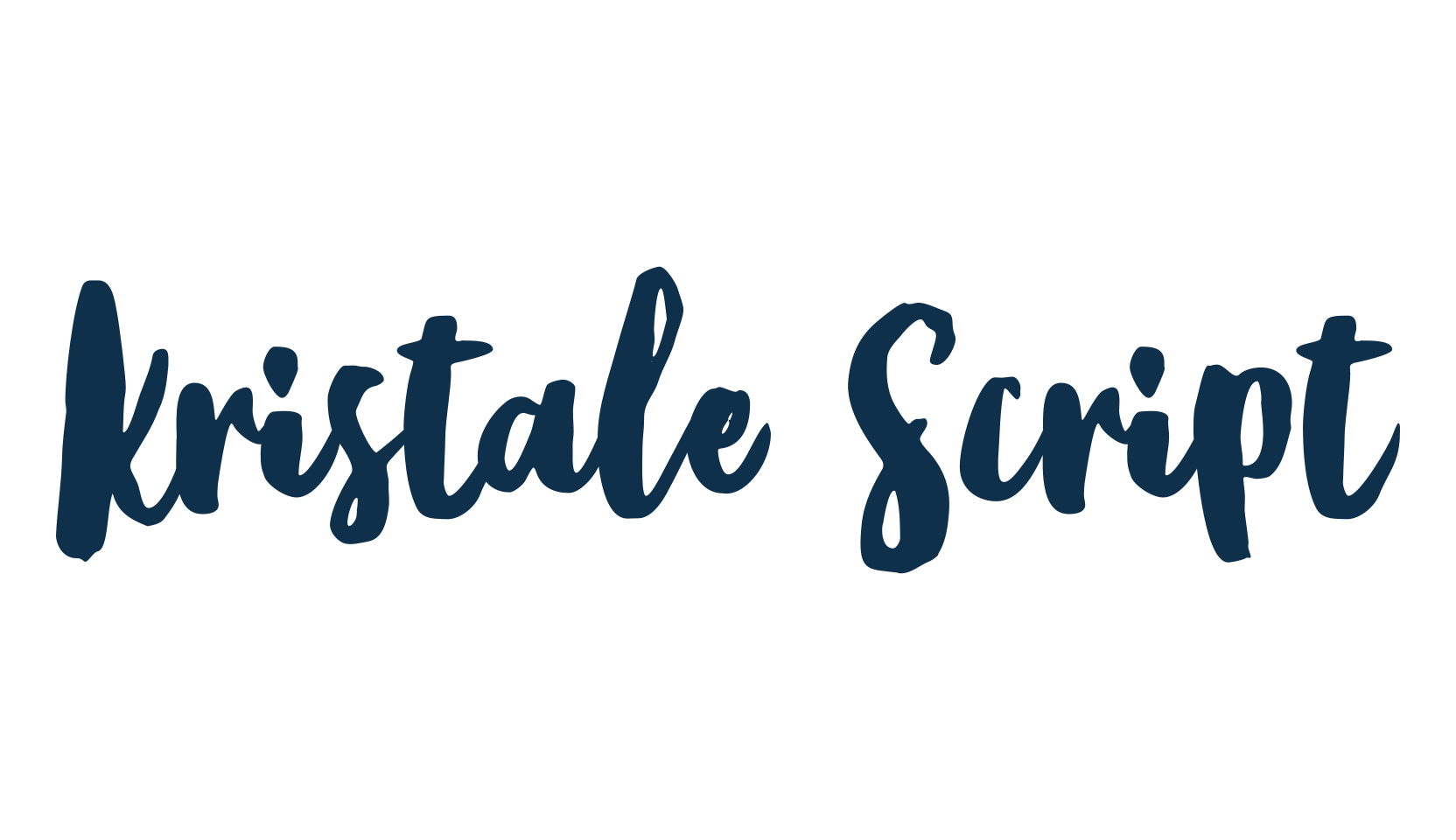 Kristale Script, script brush fancy decorative calligraphy font preview