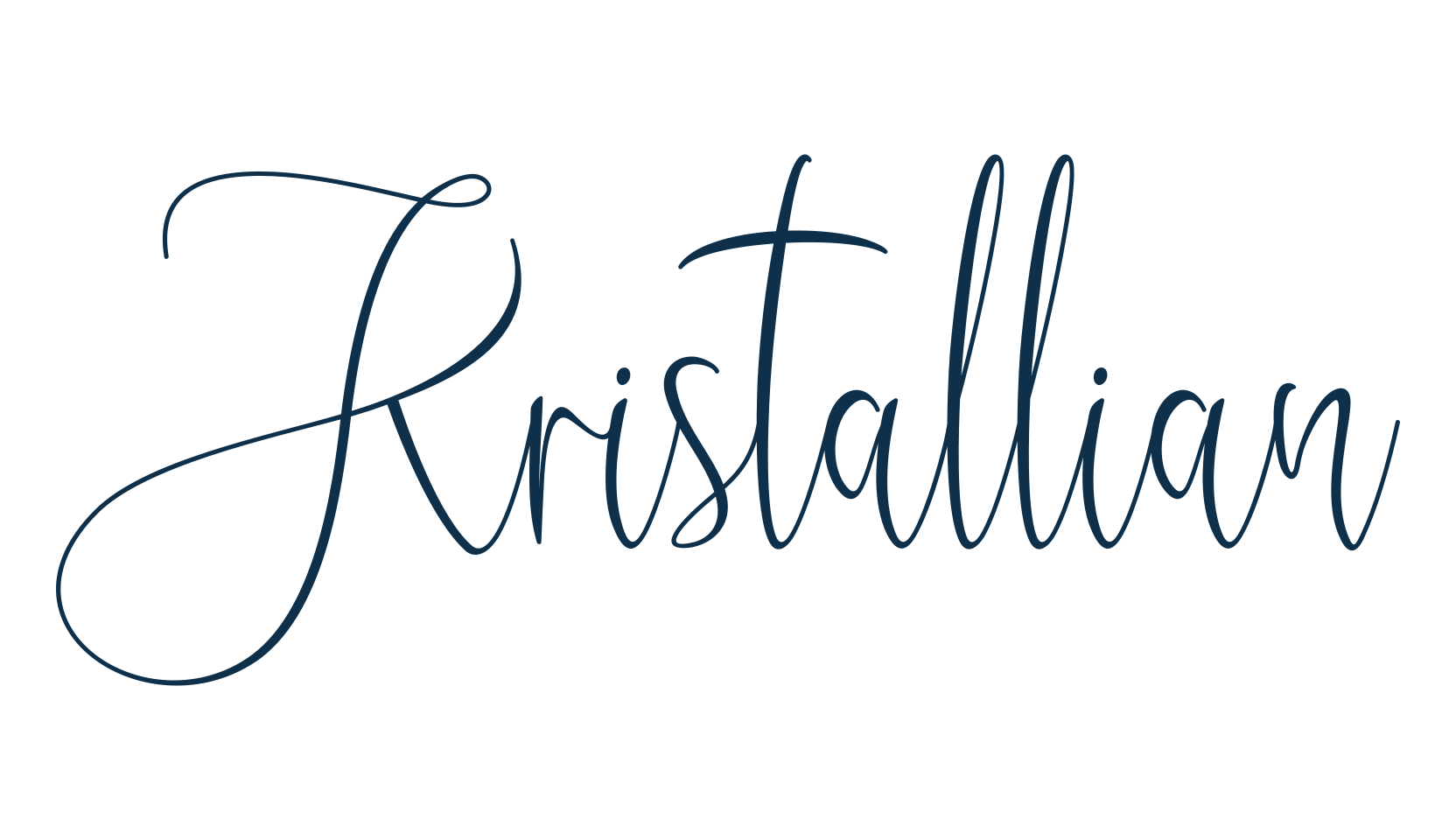 Kristallian, script calligraphy fancy decorative font preview