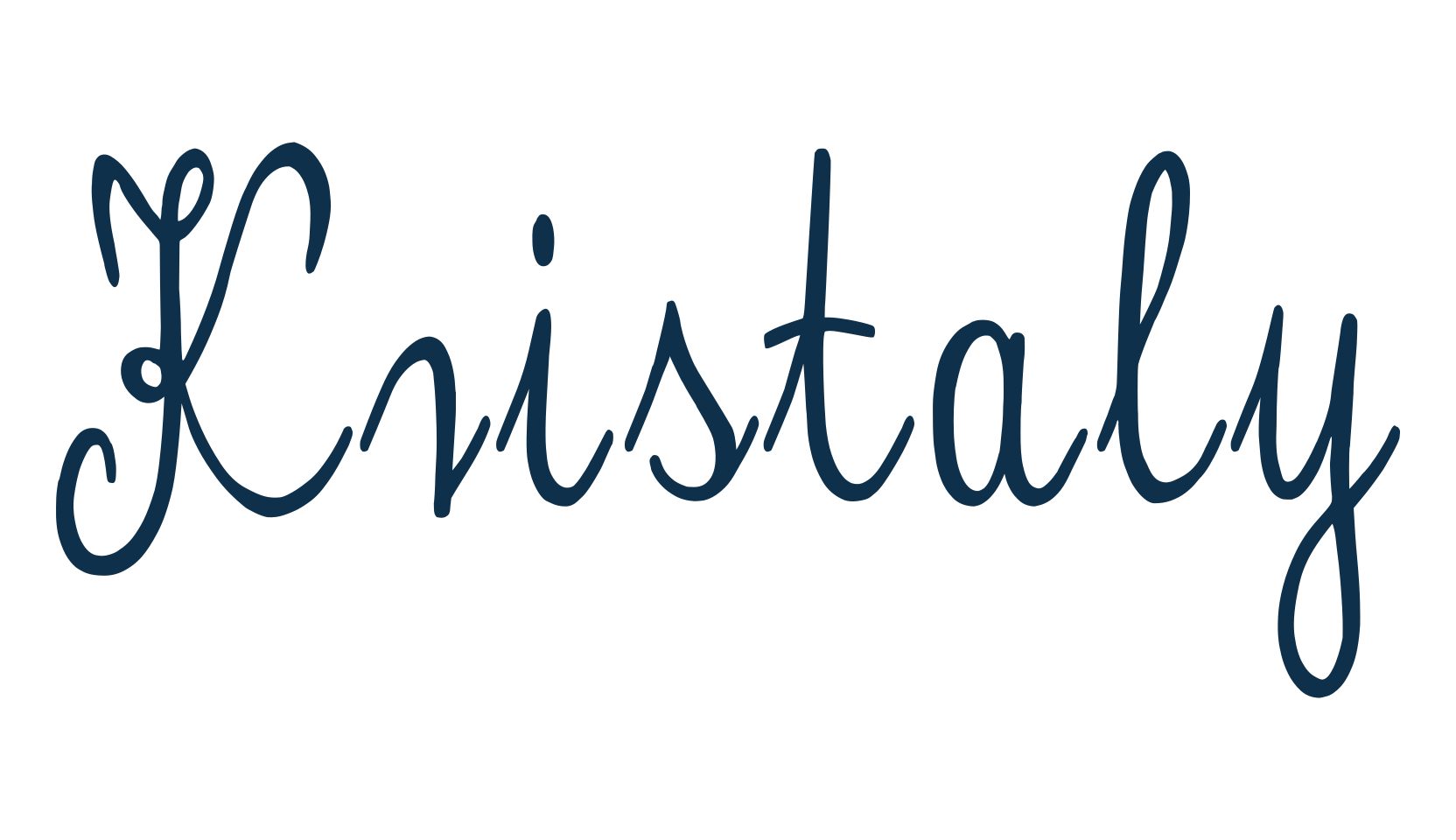 Kristaly, handwriting font preview