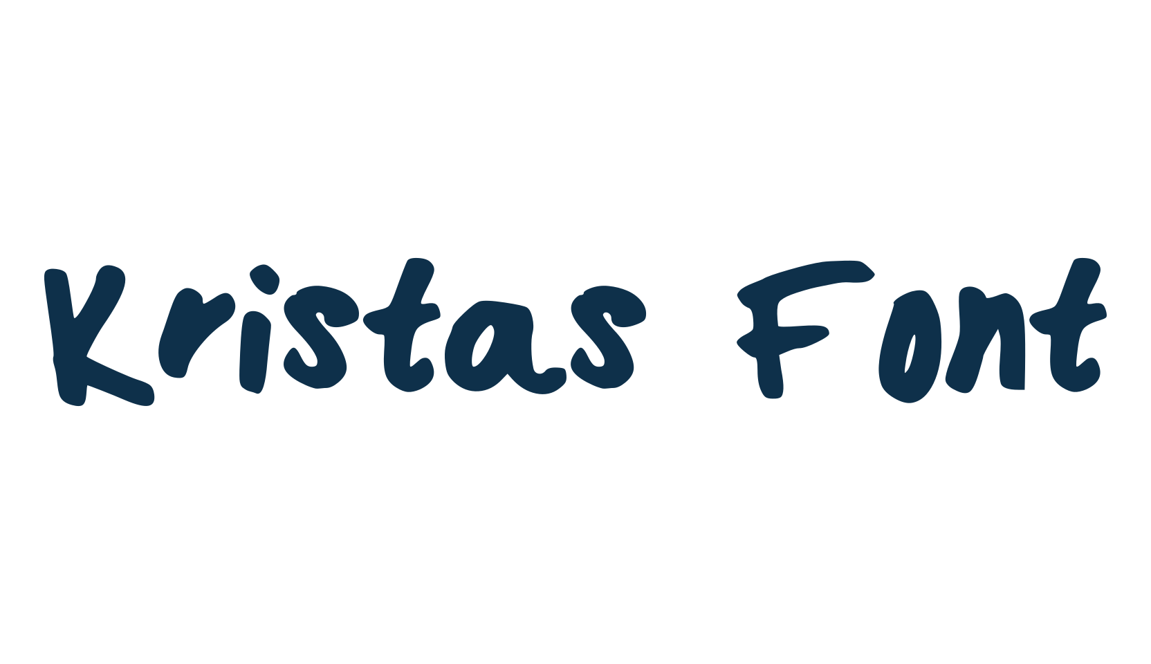 Kristas Font, handwriting font preview