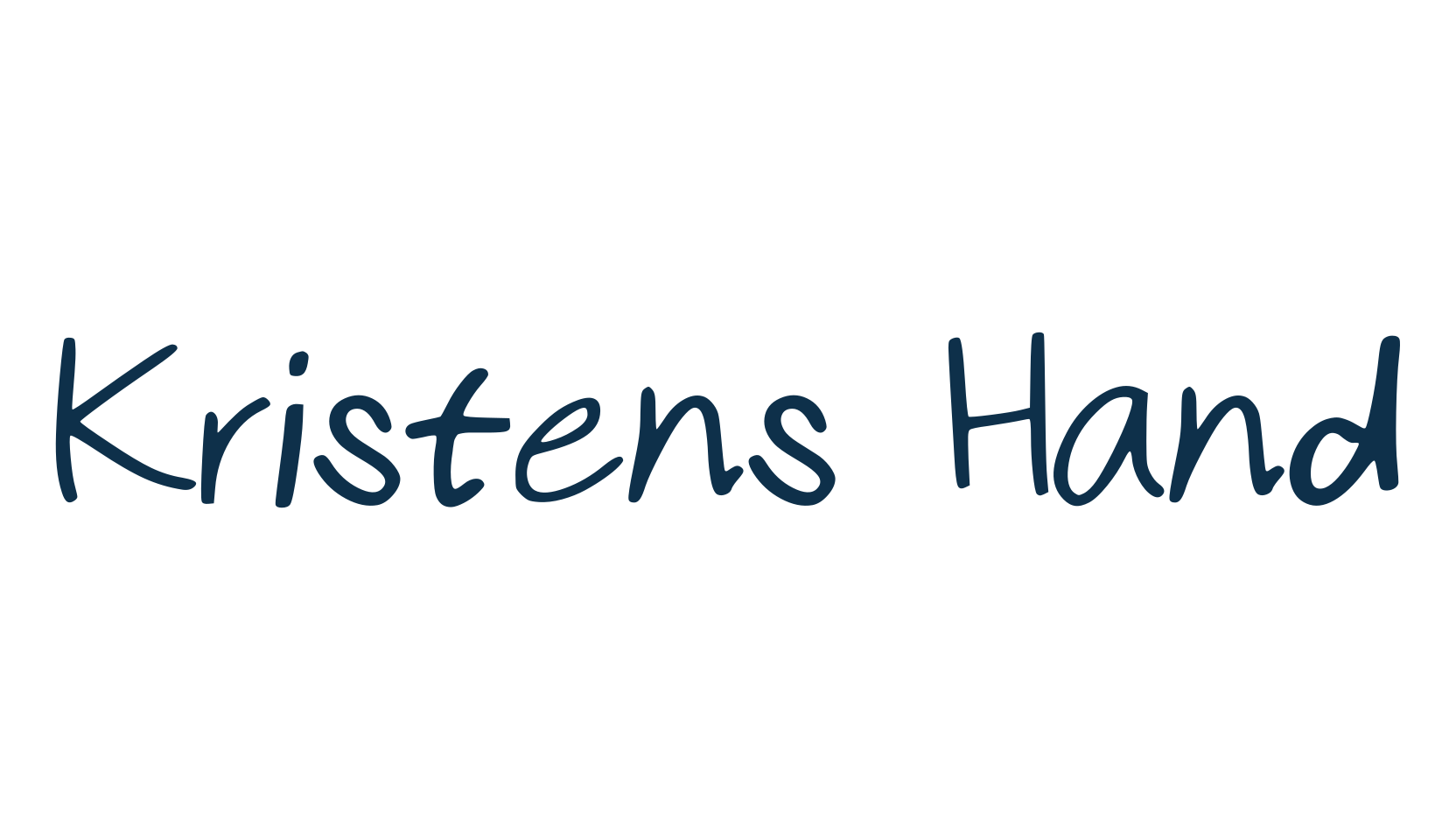 Kristens Hand, handwriting font preview