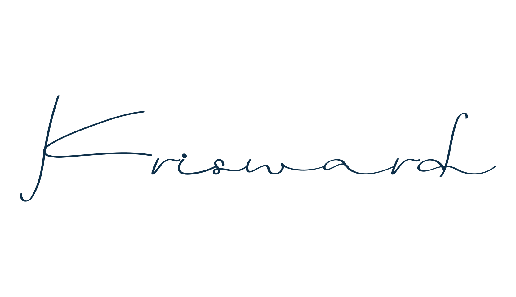 Krisward, handwriting font preview