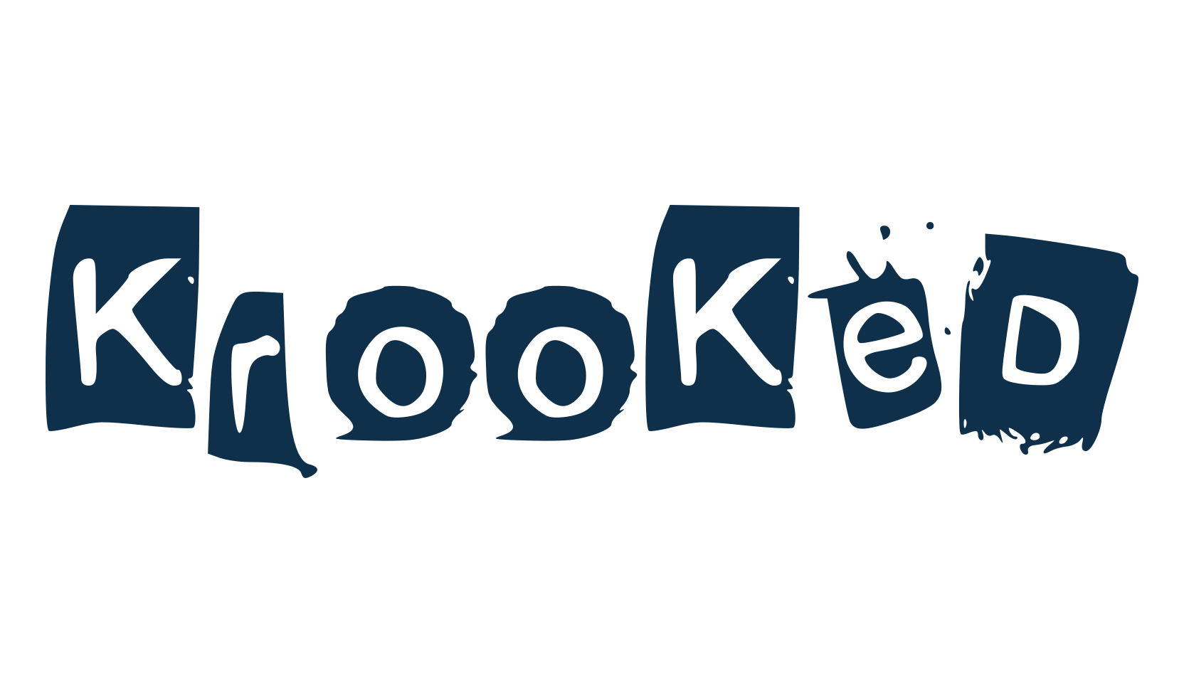 KrooKed, decorative font preview