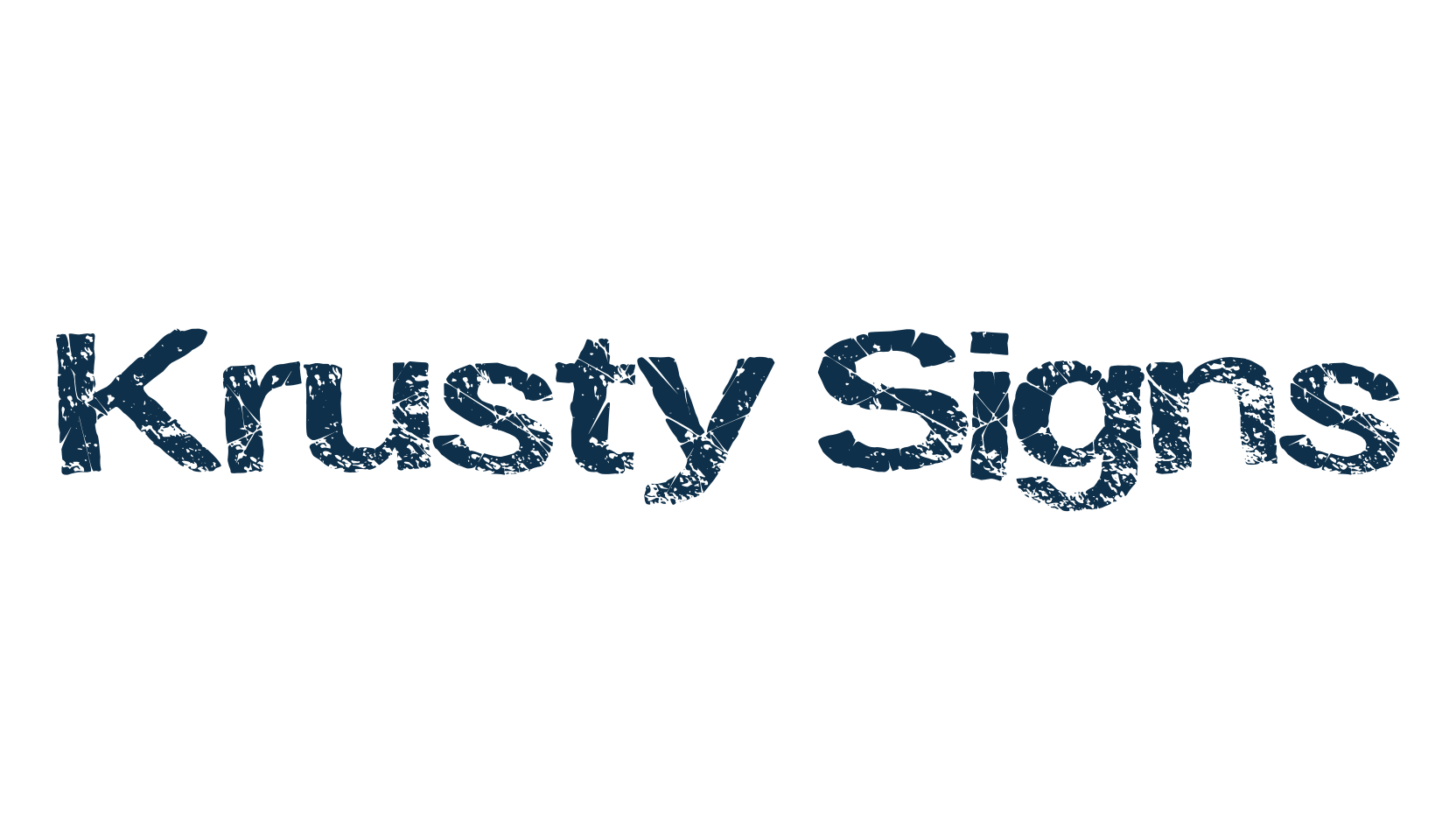 Krusty Signs, destroy font preview
