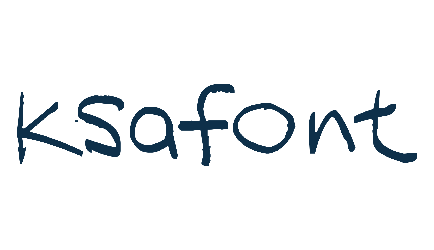 Ksafont, handwriting font preview
