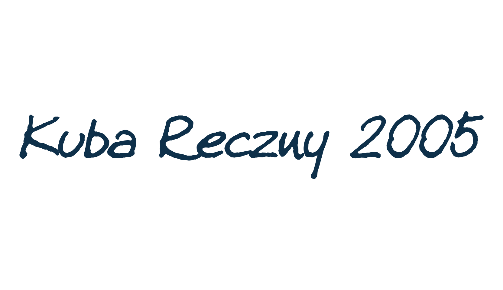 Kuba Reczny 2005, script handwritten fancy decorative calligraphy font preview