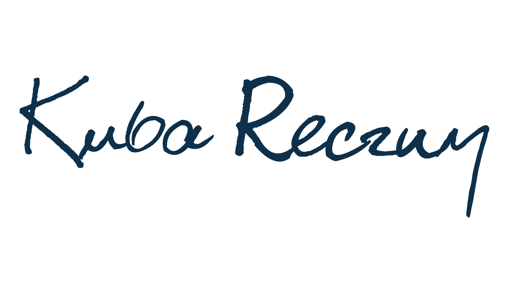 Kuba Reczny, script handwritten fancy decorative calligraphy font preview