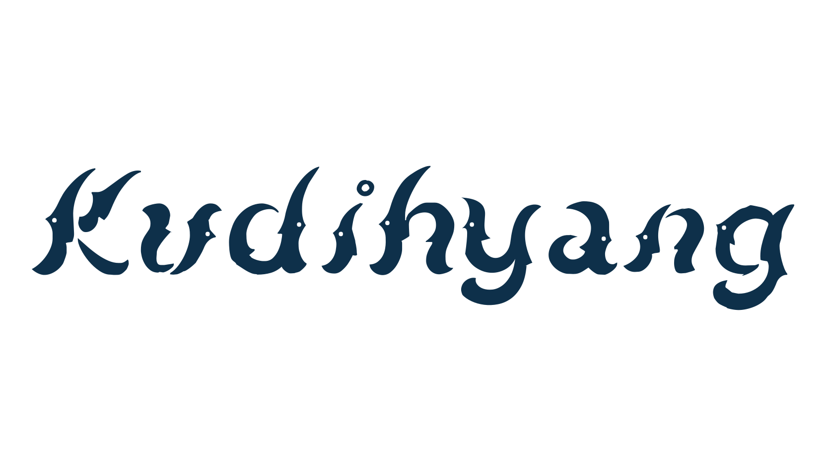 Kudihyang, fancy decorative font preview