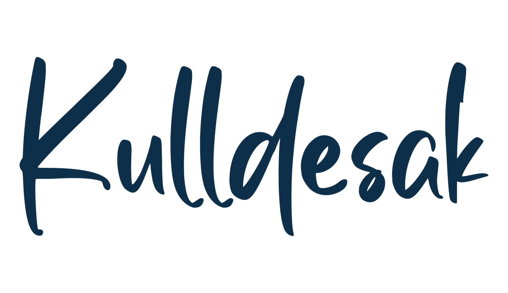 Kulldesak, script handwritten fancy decorative calligraphy font preview
