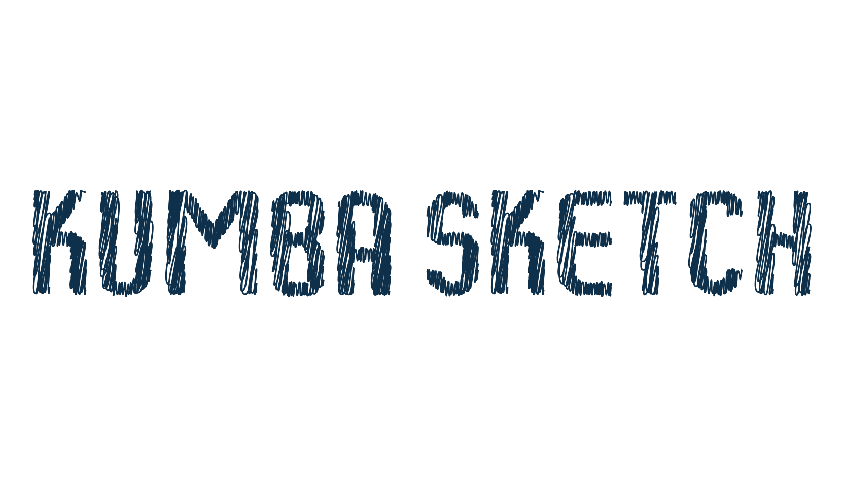 Kumba Sketch, various font preview