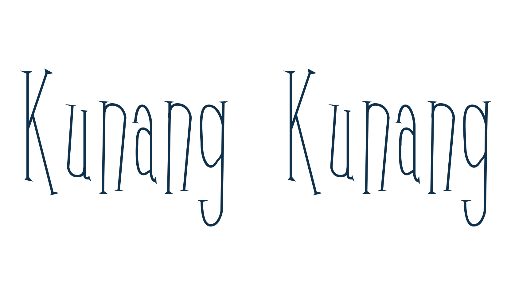 Kunang Kunang, cartoon font preview