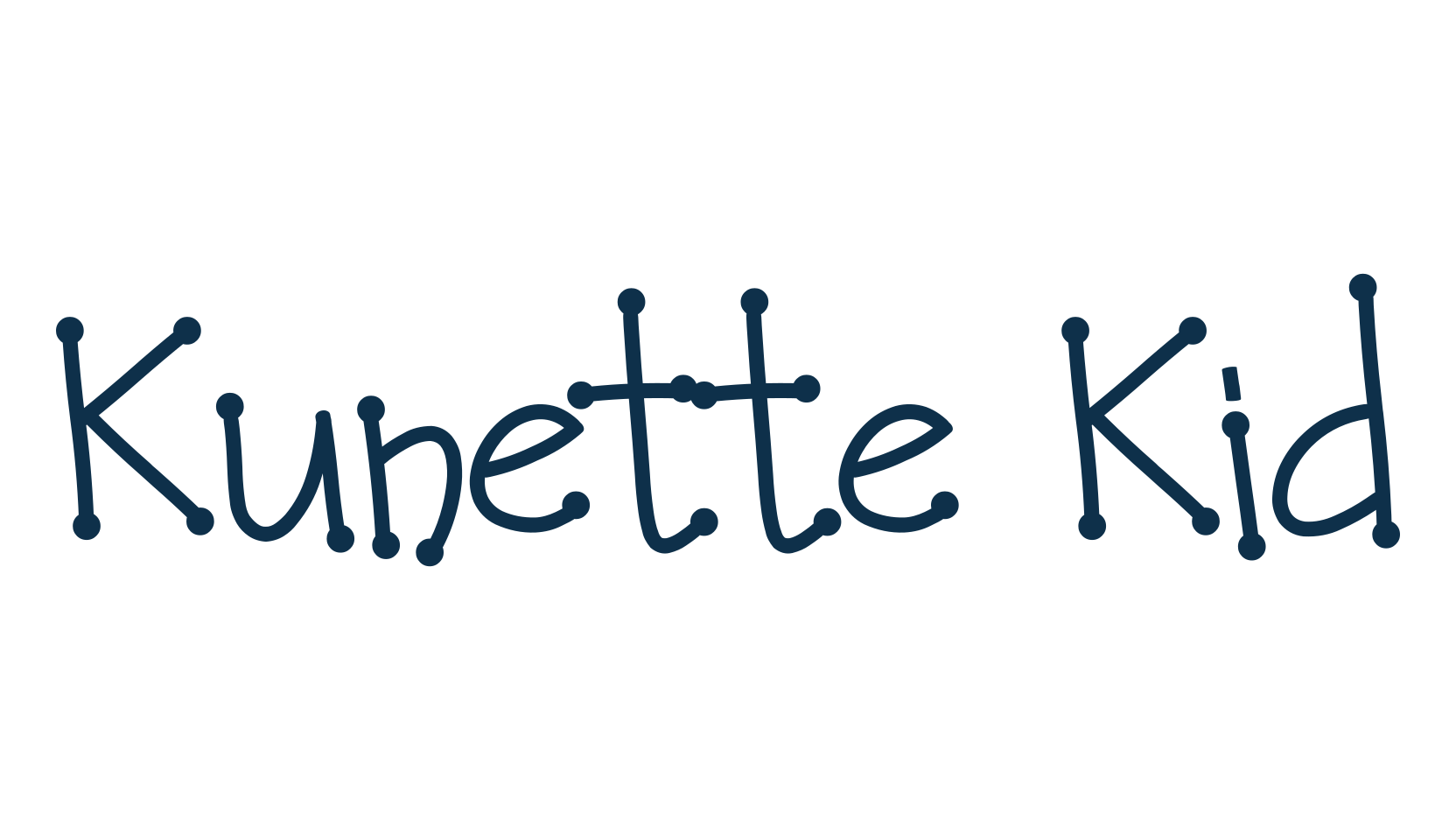 Kunette Kid, script handwritten fancy decorative calligraphy font preview