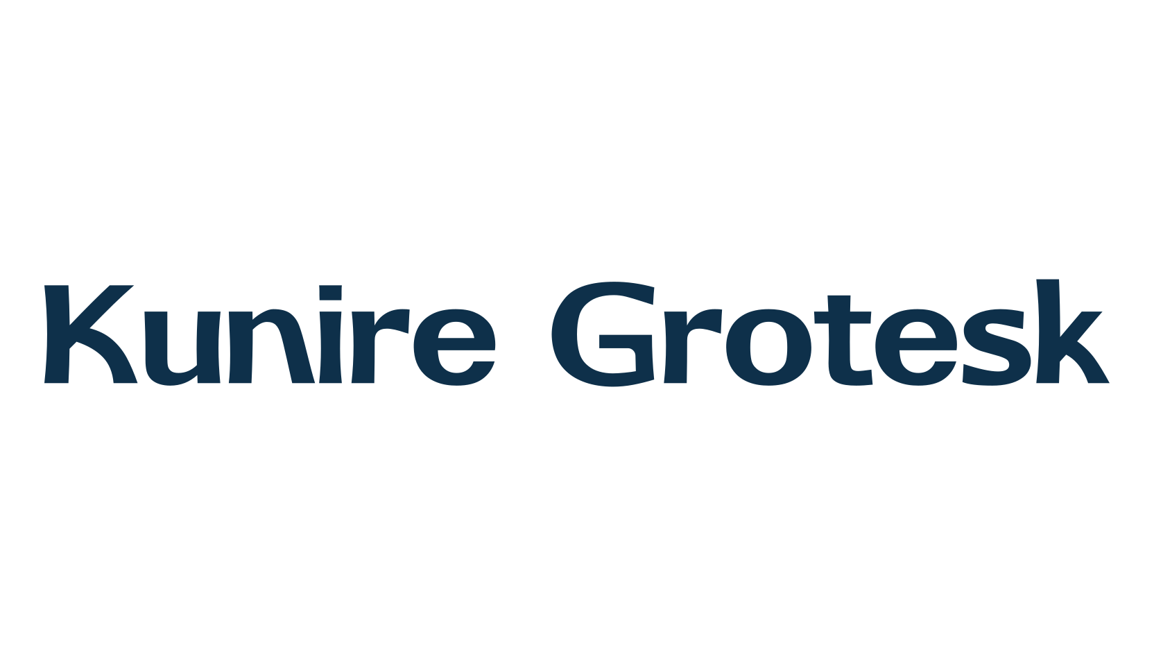 Kunire Grotesk, basic sans serif font preview