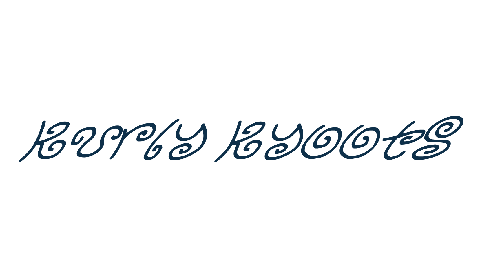 Kurly Kyoots, fancy curly decorative font preview