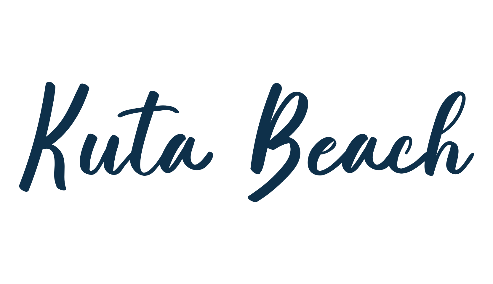 Kuta Beach, script handwritten fancy decorative calligraphy font preview
