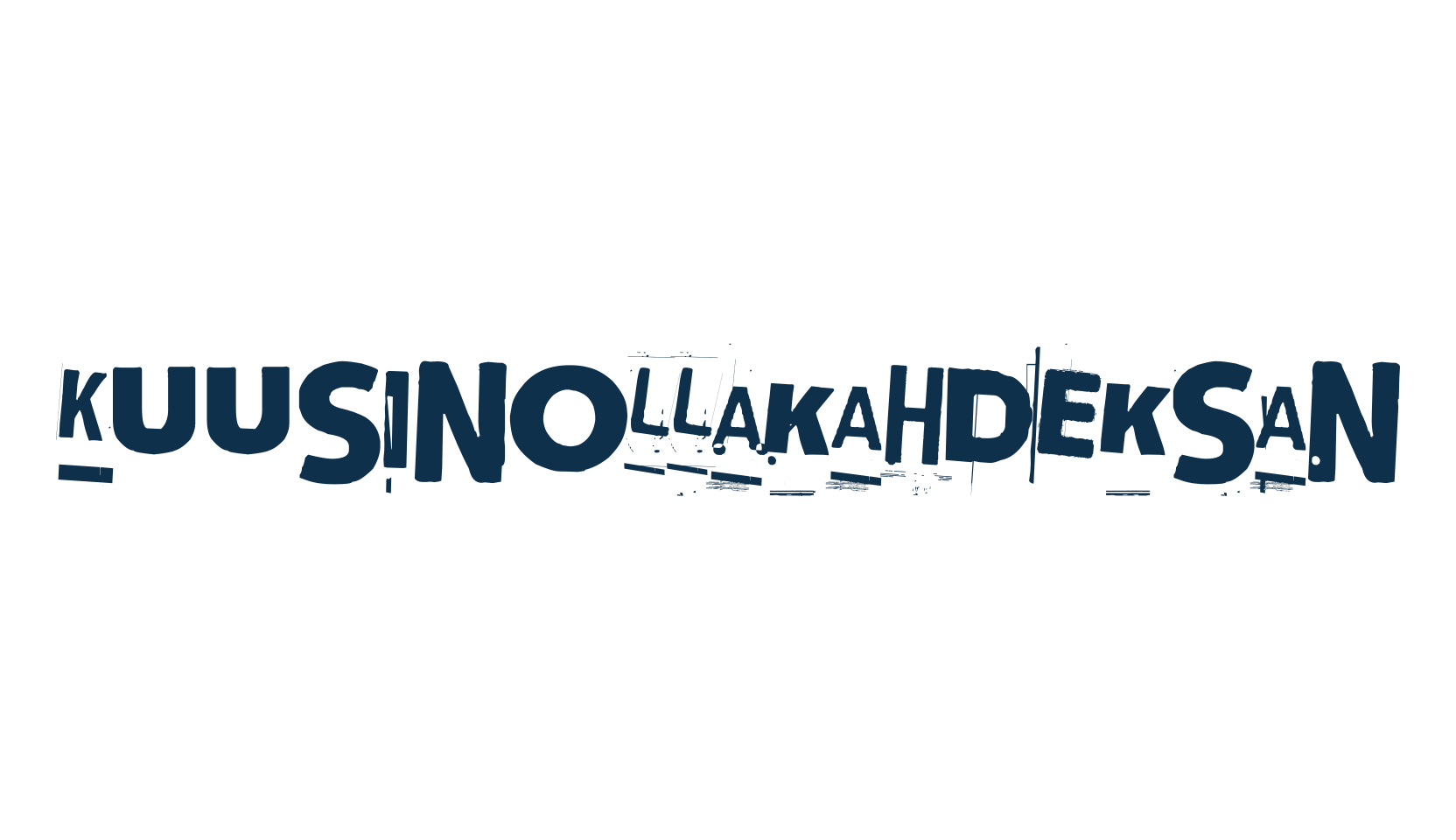 Kuusinollakahdeksan, distorted font preview