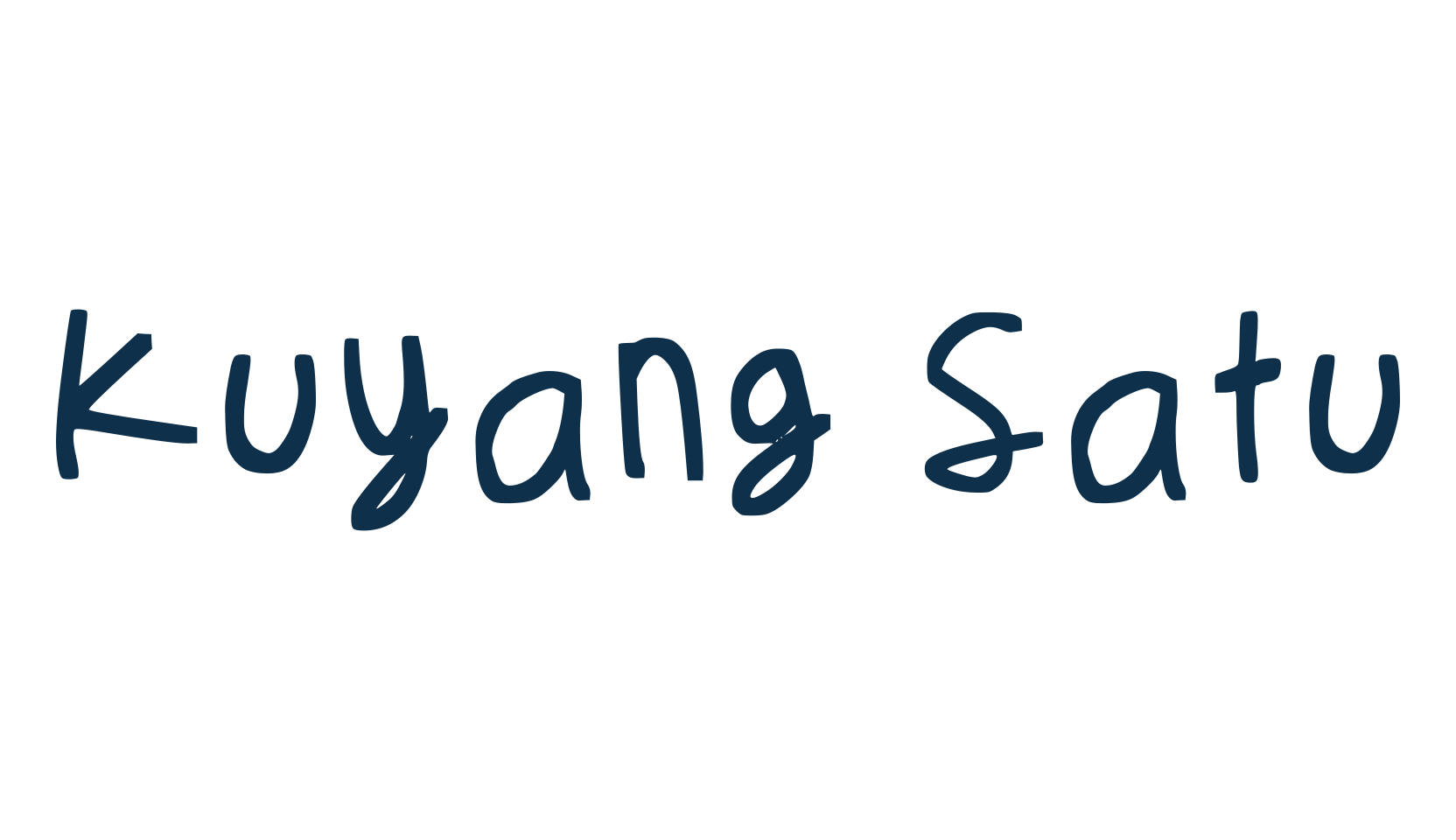 Kuyang Satu, handwriting font preview