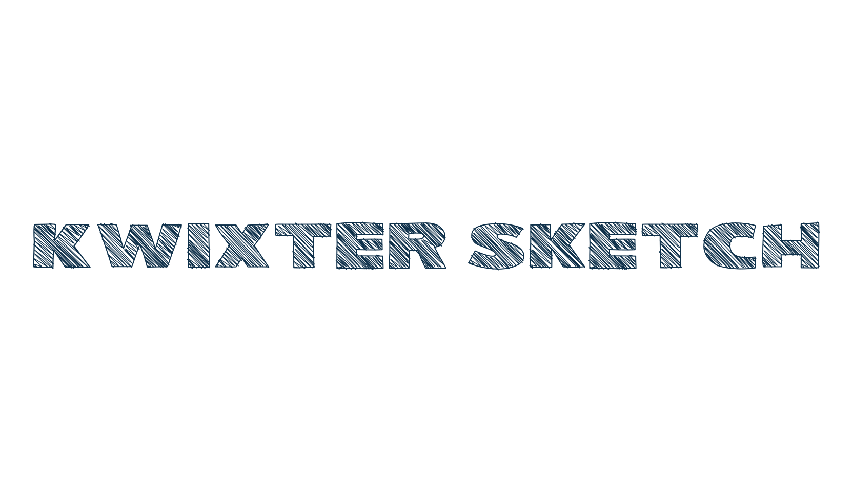 Kwixter Sketch, fancy cartoon decorative font preview