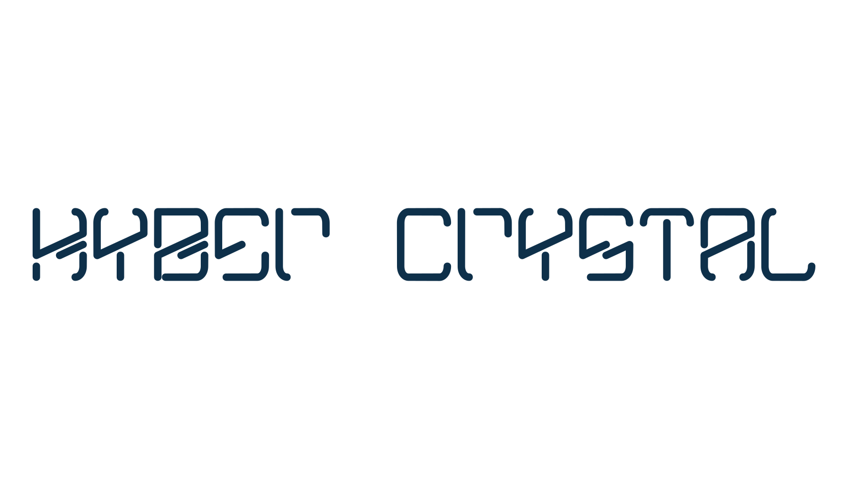 Kyber Crystal, techno sci-fi font preview