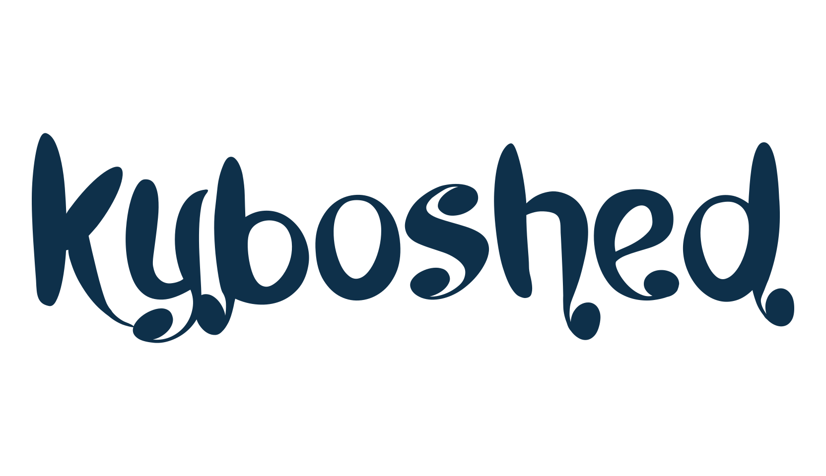 Kyboshed, curly font preview