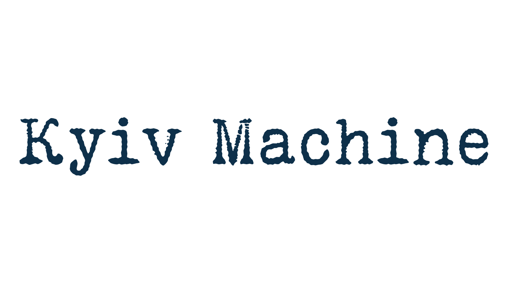 Kyiv Machine, fancy typewriter decorative font preview